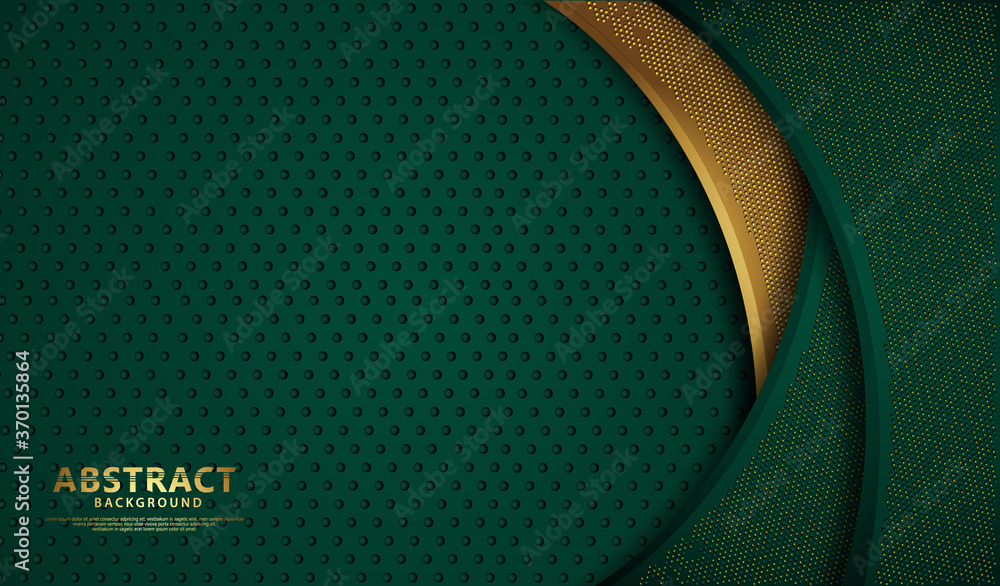 Poster background with glitters golden effect. realistic dots on textured background