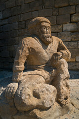 Sculpture, Maiden Tower, Word Heritage Site, Unesco, Old City, Baku City, Azerbaijan, Middle East
