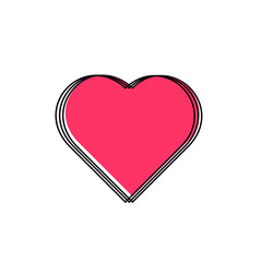 Abstract vector heart icon. Love logo. Stock illustration.