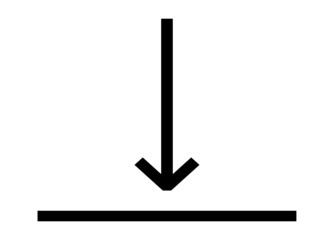 Arrows Move Bottomt Vector Icon For apps and website