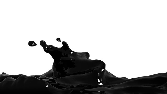 Crude oil isolated on white background 3d render