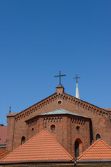 Fototapeta na wymiar Co-Cathedral Basilica of the Assumption in Kołobrzeg 
