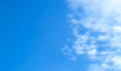 blue sky with beautiful natural white clouds	
