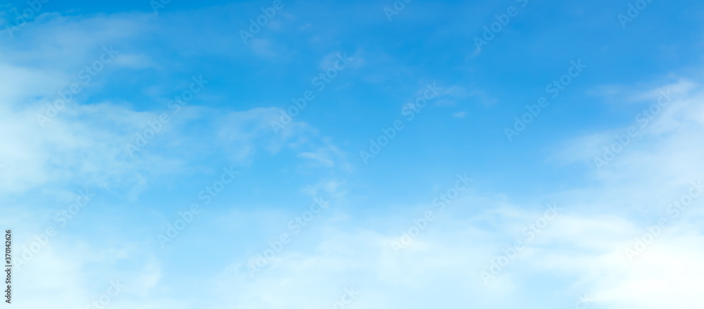 Wall mural blue sky with beautiful natural white clouds