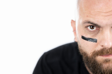 portrait of a man painted face