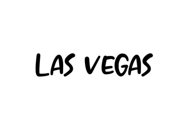 Las Vegas city handwritten typography word text hand lettering. Modern calligraphy text. Black color © dragomirescu