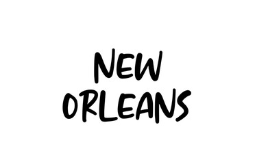 New Orleans city handwritten typography word text hand lettering. Modern calligraphy text. Black color