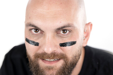 portrait of a man painted face