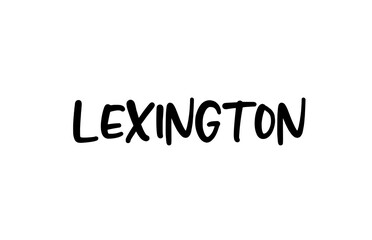 Lexington city handwritten typography word text hand lettering. Modern calligraphy text. Black color