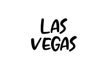 Las Vegas city handwritten typography word text hand lettering. Modern calligraphy text. Black color