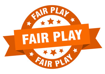 fair play round ribbon isolated label. fair play sign