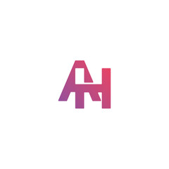 Initial letter AH logo design vector