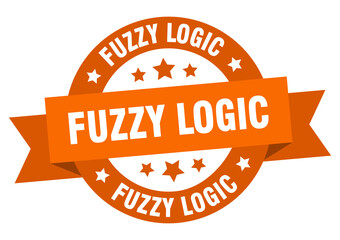 fuzzy logic round ribbon isolated label. fuzzy logic sign