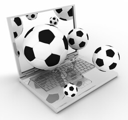 Soccer and sports concepts, 3d rendering