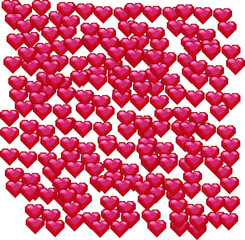 Red heart pattern pixel art. Vector pixel art.