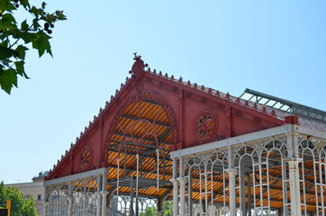 Old market building in Barcelona.