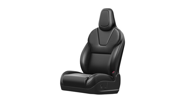 Seat car chair leather automobile. 3D rendering