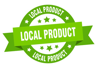 local product round ribbon isolated label. local product sign