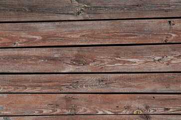 Old wood planks wall background. Grungy wood texture design. Abstract pattern of rusty brown wooden panels