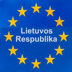 EU Schild von Litauen
