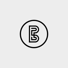 letter b logo with unique design inside a circle