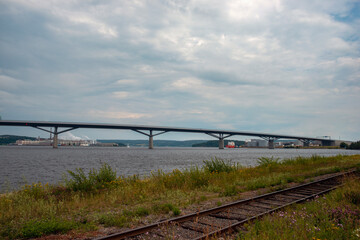 road bridge over the river, sundsvall, medelpad