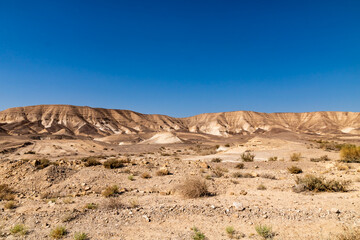 desert landscape in dead sea