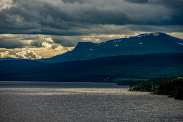 lake and mountains, åre, jämtland, sverige