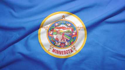 Minnesota state of United States of United States flag