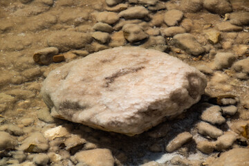 Fototapeta na wymiar rock in the salt
