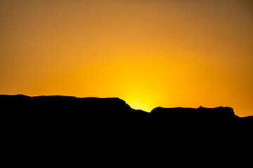 sunset in the mountains