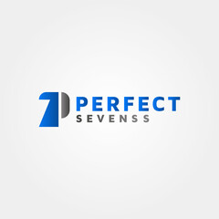 Perfect Sevens p7 Logo design template inspiration