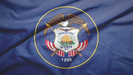 Utah state of United States of United States flag