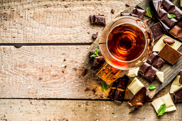 Glass of brandy, whiskey or cognac