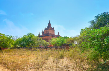 The huge temple of Bagan, Myanmar