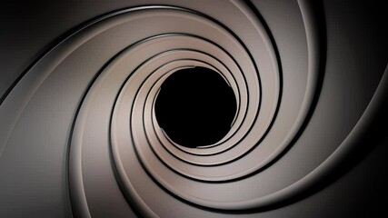 Gun Barrel 3d animation Alpha Channel Transparent Background	