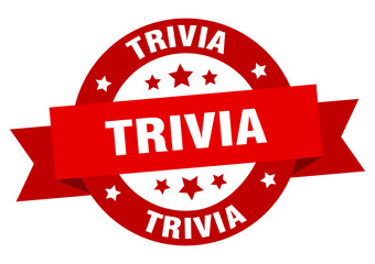 trivia round ribbon isolated label. trivia sign