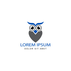 owl logo template design vector