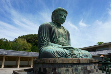 Obraz premium Great Buddha (Daibutsu) at Kotoku-in monastery in Kanagawa prefecture, near Tokyo