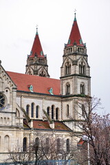 Fototapeta na wymiar St. Francis of Assisi Church in Vienna, Austria