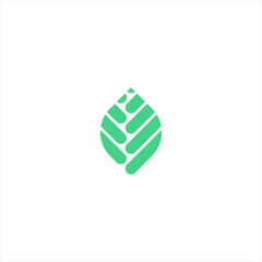 Abstract Green Leaf and Leaves logo Icon Vector Design. Landscape Design, Garden, Plant, Nature, Health and Ecology Vector Logo Illustration.