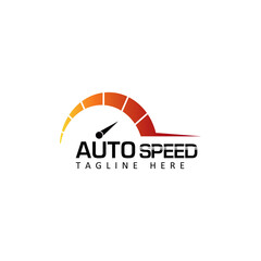 speedometer logo template design vector