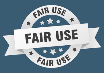 fair use round ribbon isolated label. fair use sign