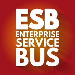 ESB - Enterprise Service Bus acronym, technology concept background