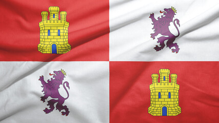 Castile and Leon of Spain flag