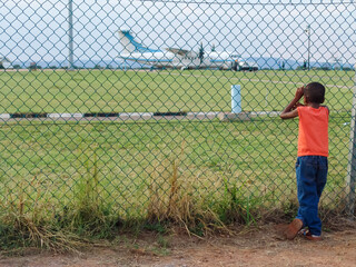 Waiting for the plane