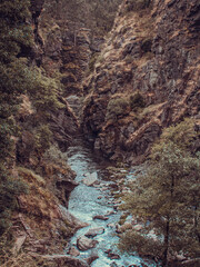 waterfall in the mountains