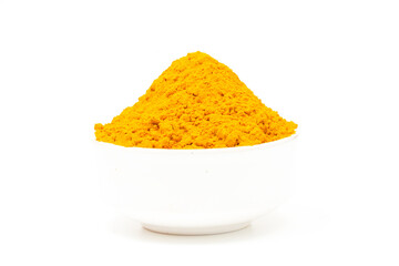 indian spices isolated on white background.