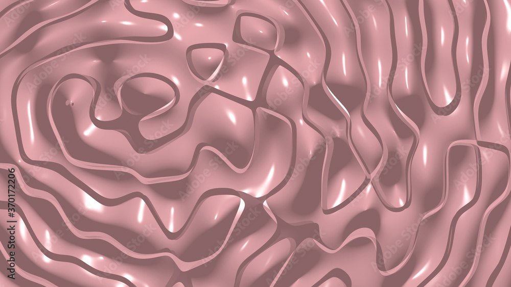 Poster uniform 3d abstract background of simple patterns of candy pink color with lighting and shadows for 