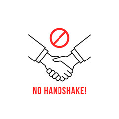 red and thin line no handshake icon